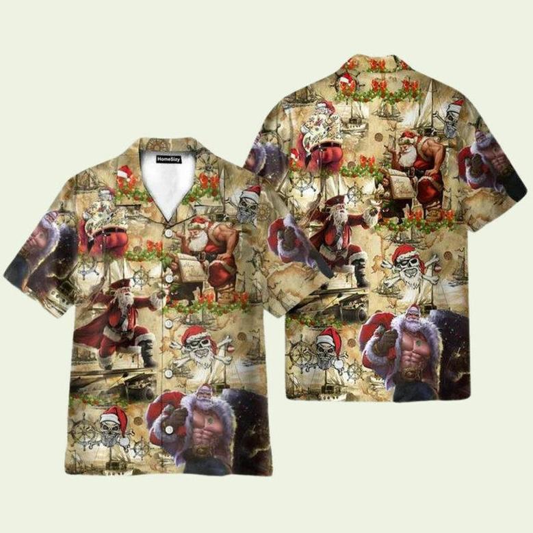 Amazing Pirate Santa Claus Hawaiian Shirt