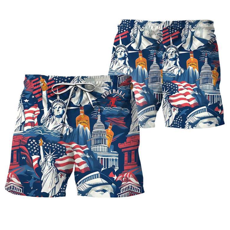 American Liberties Holding Fireball Swim Trunks