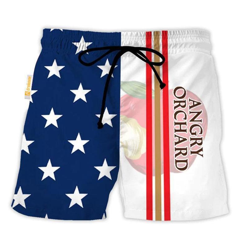 Angry Orchard American Flag Swim Trunks