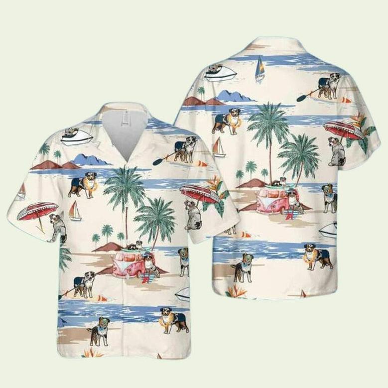 Australian Shepherd Summer Beach Hawaiian Shirt