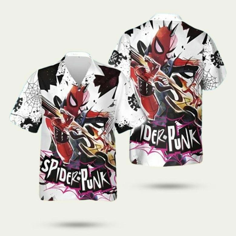 Avengers Spider Man Tropical Spider Punk Hawaiian Shirt