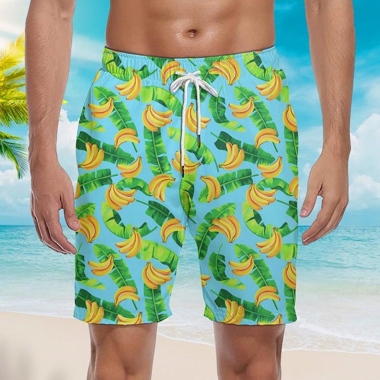 Banana Leaves Pattern Beach Shorts For Men