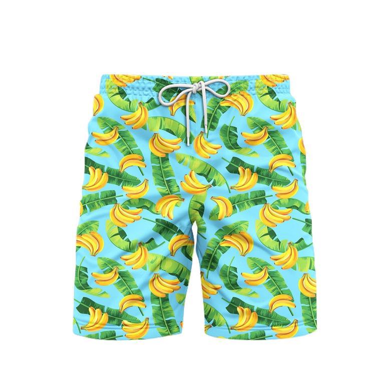 Banana Leaves Pattern Beach Shorts For Men