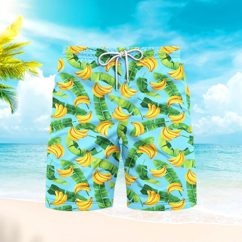 Banana Leaves Pattern Beach Shorts For Men