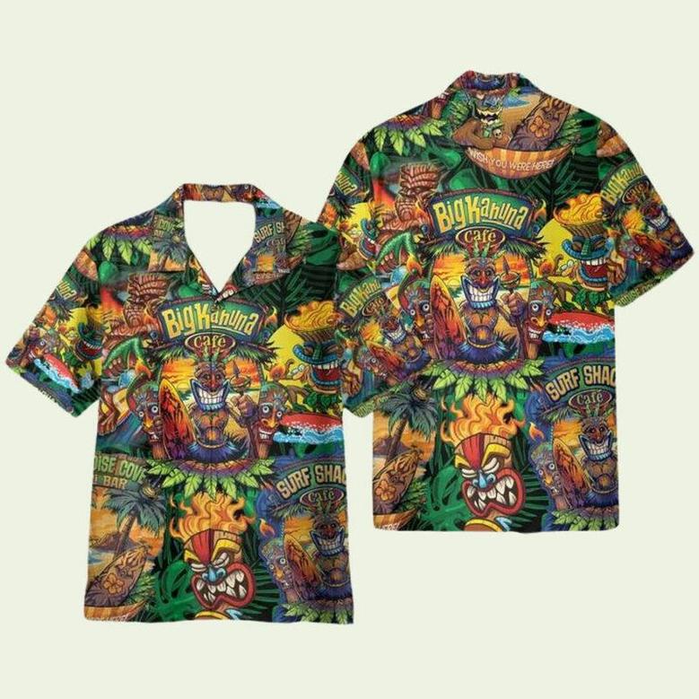 Big Kahuna Aloha Summer Tiki Crew Hawaiian Shirt