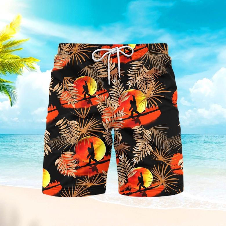 Bigfoot Cool Red Beach Shorts For Men