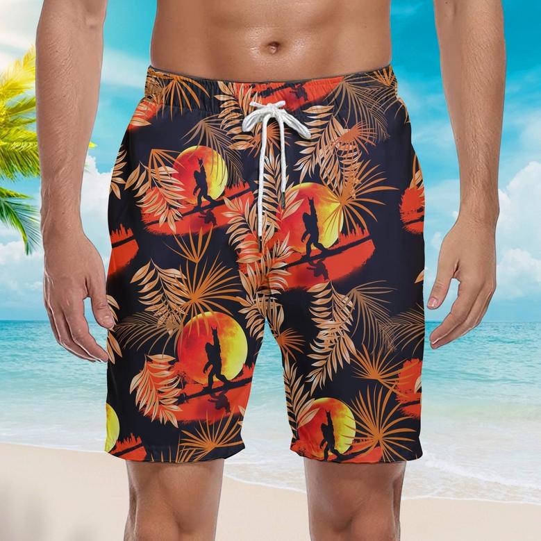 Bigfoot Cool Red Beach Shorts For Men