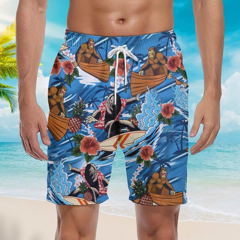 Bigfoot Surfing Beach Summer Beach Shorts For Men