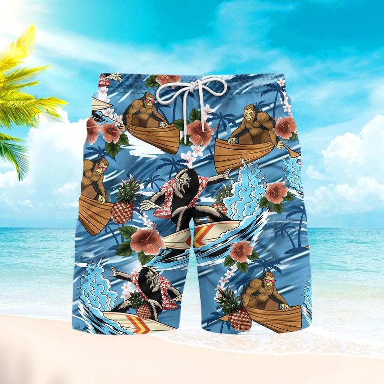 Bigfoot Surfing Beach Summer Beach Shorts For Men