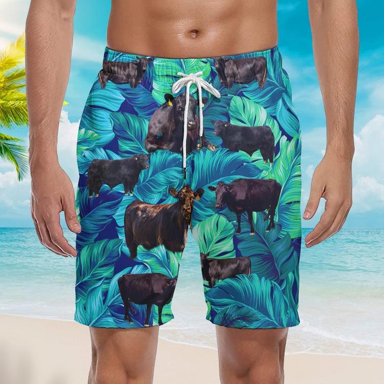 Black Angus Cattle Lovers Beach Shorts For Men