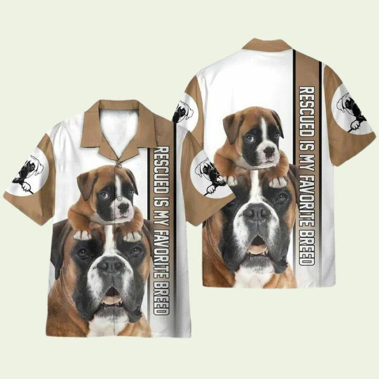 Boxer Rescued Is My Favorite Breed Hawaiian Shirt