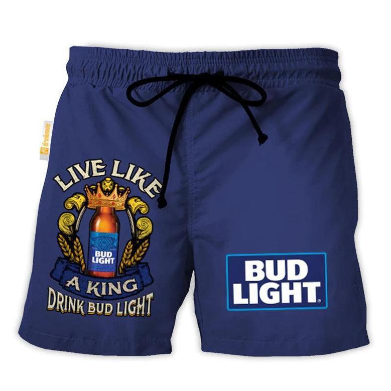 Bud Light Blue Basic Swim Trunks