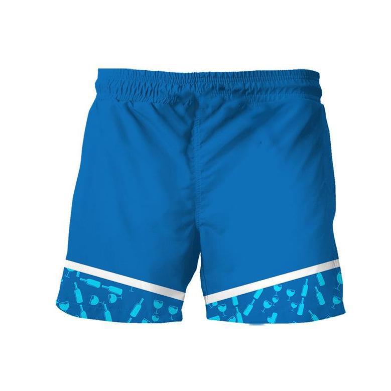 Bud Light Bottle Pattern Swim Trunks