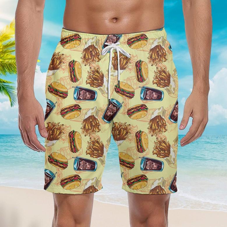 Burger Life Is Better With Burger Food Lover Beach Shorts For Men