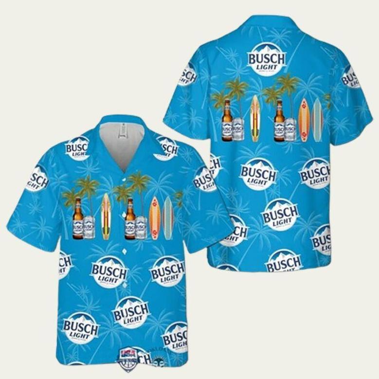 Busch Light Beer Tropical Hawaiian Shirt