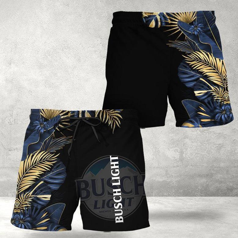 Busch Light Tropical Kentia Palm Swim Trunks