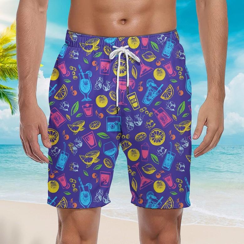 Cocktail Drink Beach Shorts For Men