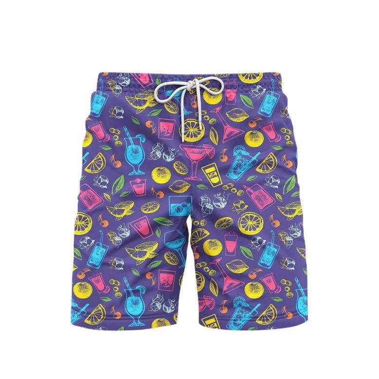 Cocktail Drink Beach Shorts For Men