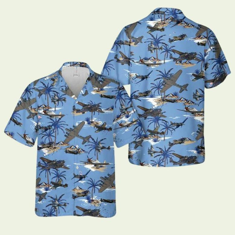 Collage Of Allied Wwii Aircraft Hawaiian Shirt