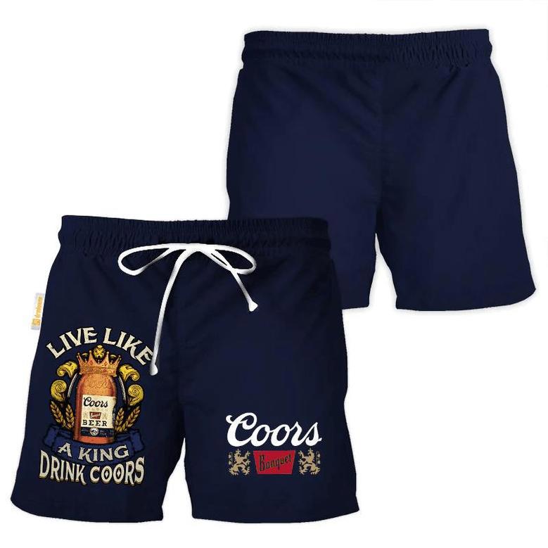 Coors Banquet Blue Black Basic Swim Trunks