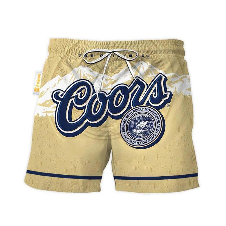 Coors Light Beige Basic Swim Trunks