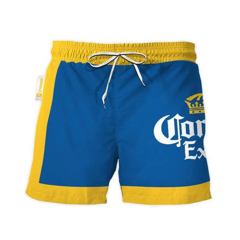 Corona Extra Blue Yellow Basic Swim Trunks