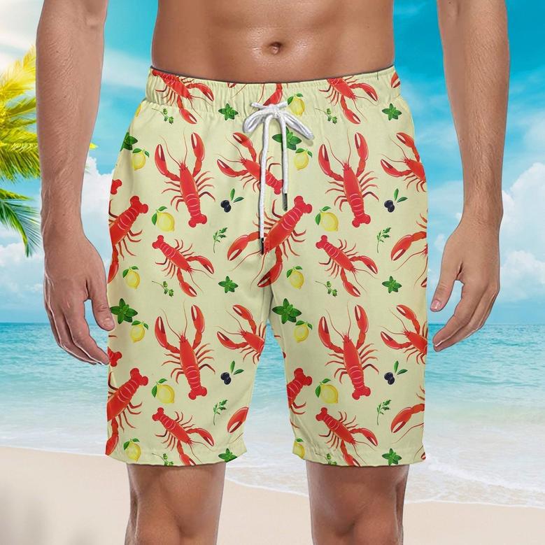 Crawfish Crew Lemon Beach Shorts For Men