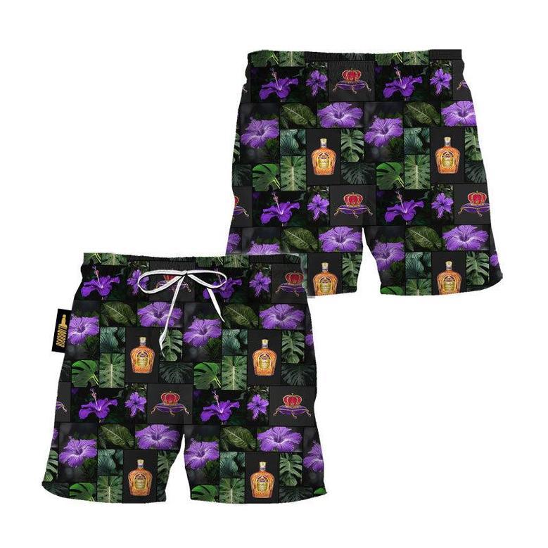 Crown Royal Hibiscus Flower Swim Trunks