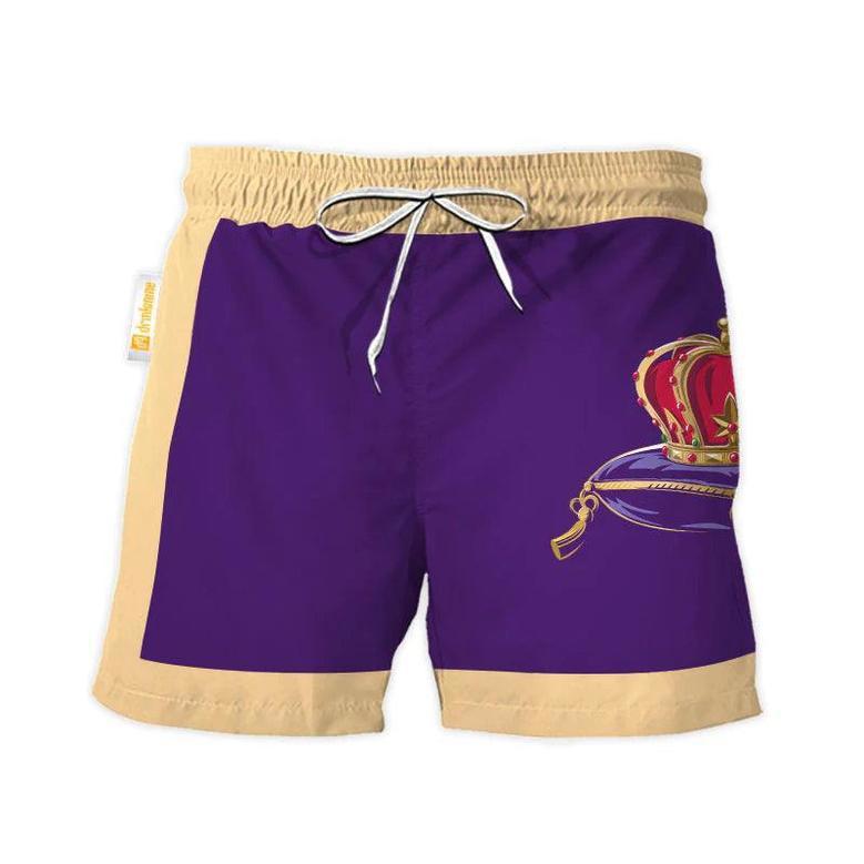 Crown Royal Purple Beige Basic Swim Trunks