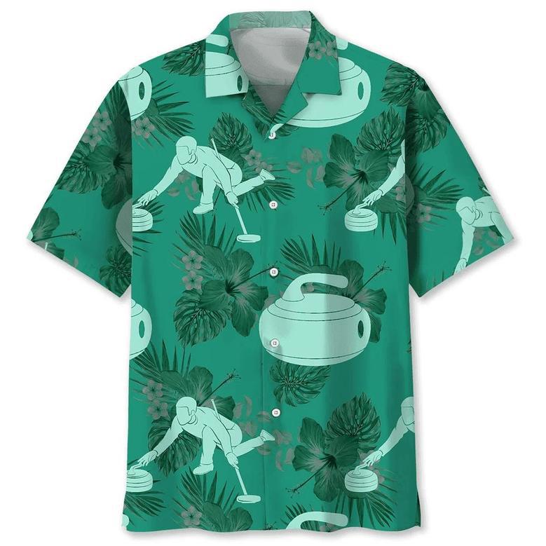 Curling Kelly Green Hawaiian Shirt Summer Gifts