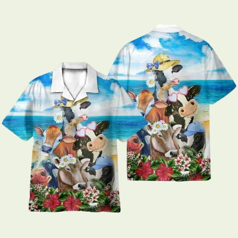 Cute Cows Aloha Funny Hawaiian Shirt