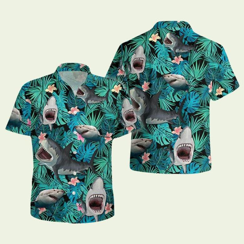 Cute Shark Summer Hawaiian Shirt