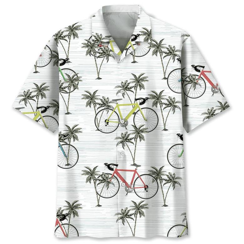 Cycling White Coconut Hawaiian Shirt Summer Gifts