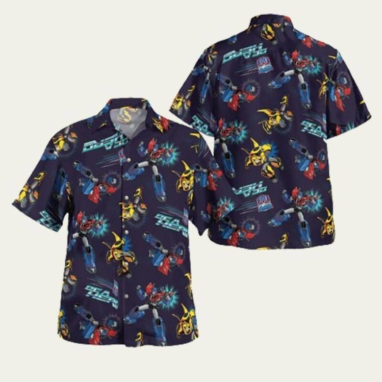 Decepticon Transformers Bumblebee Optimus Prime Autobot Hawaiian Shirt