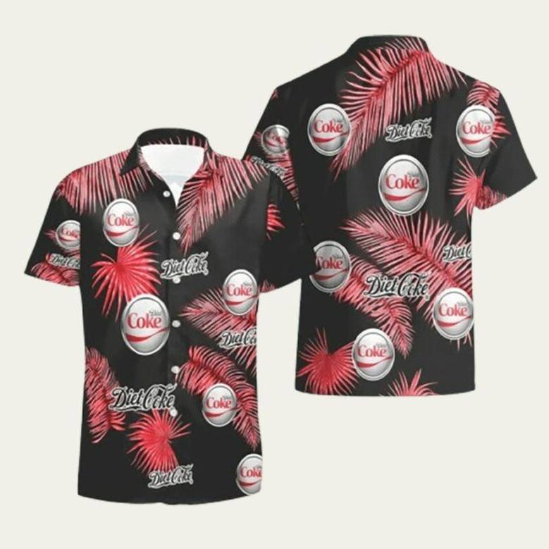 Diet Coke Palm Leaves Tropical Hawaiian Shirt