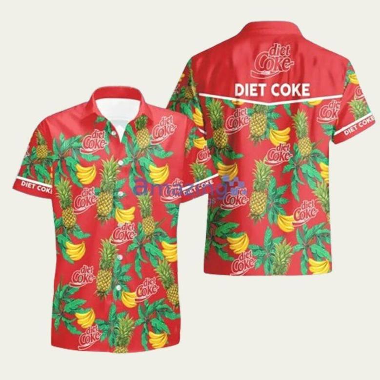 Diet Coke Pineapple Banana Tropical Hawaiian Shirt