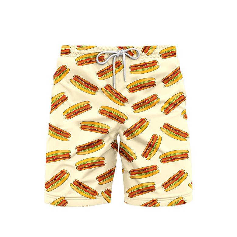 Don't Look For Love Look For Hotdog Beach Shorts For Men