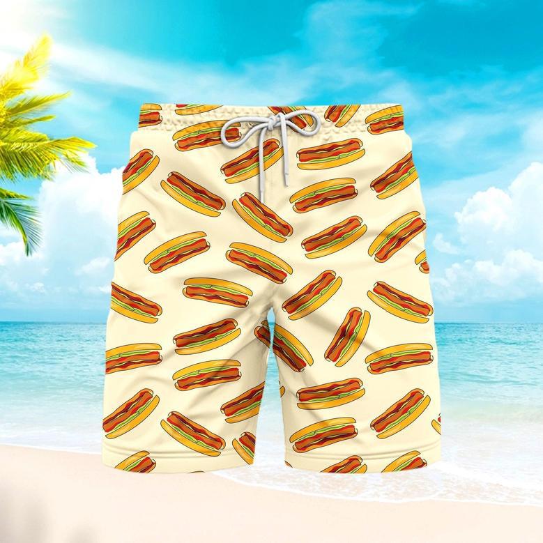 Don't Look For Love Look For Hotdog Beach Shorts For Men