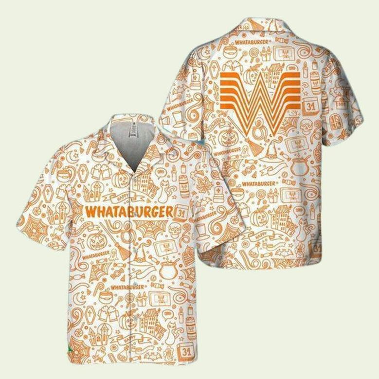 Doodle Art Whataburger Hawaiian Shirt