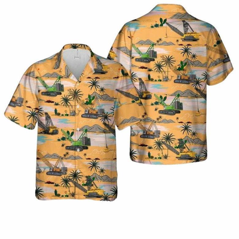 Dragline Excavator Heavy Equipment Hawaiian Shirt