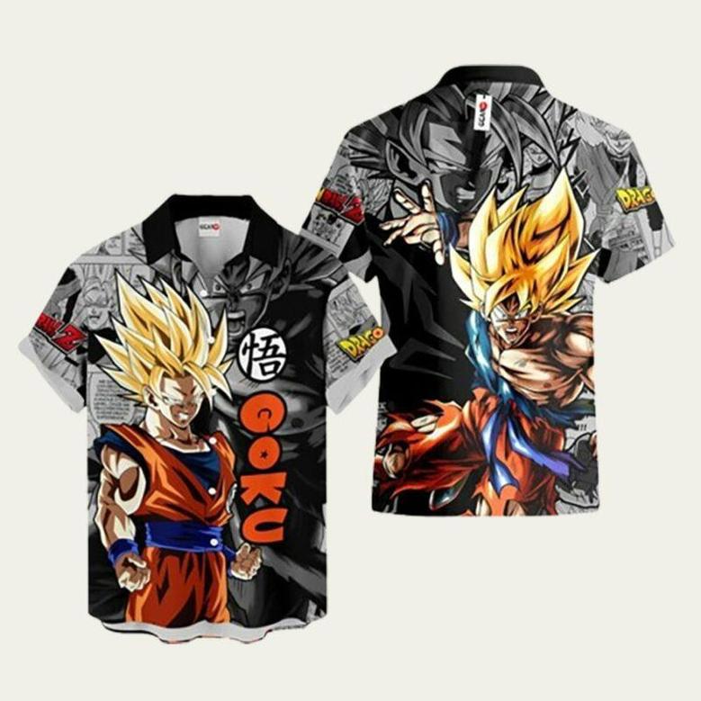 Dragon Ball Goku Super Saiyan Hawaiian Shirt