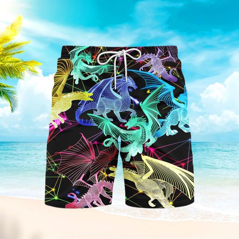 Dragon Neon Beach Shorts For Men