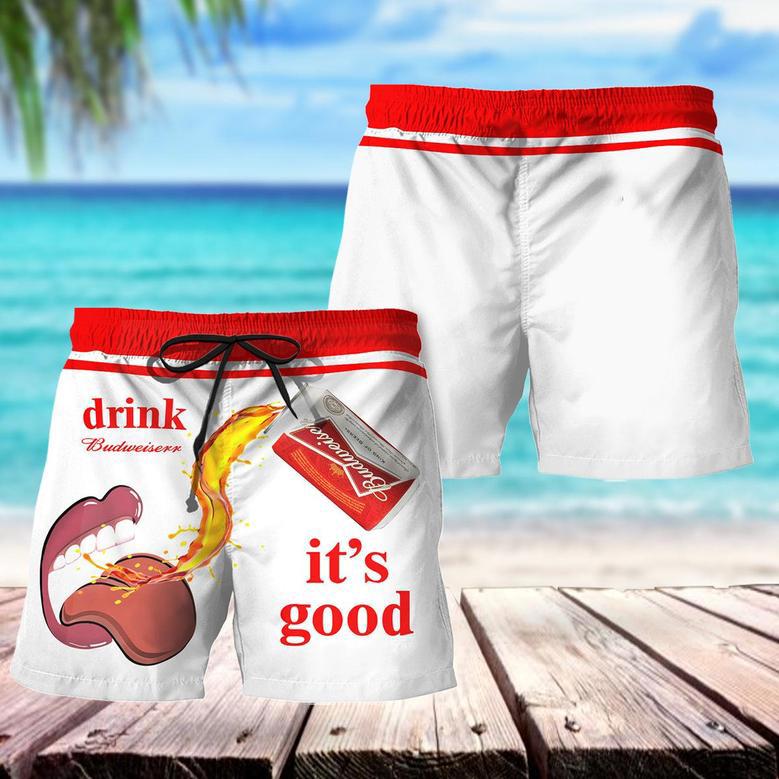 Drink Budweiser It's Good Swim Trunks