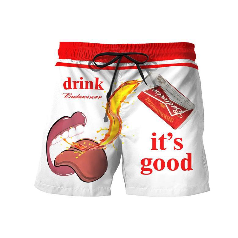 Drink Budweiser It's Good Swim Trunks