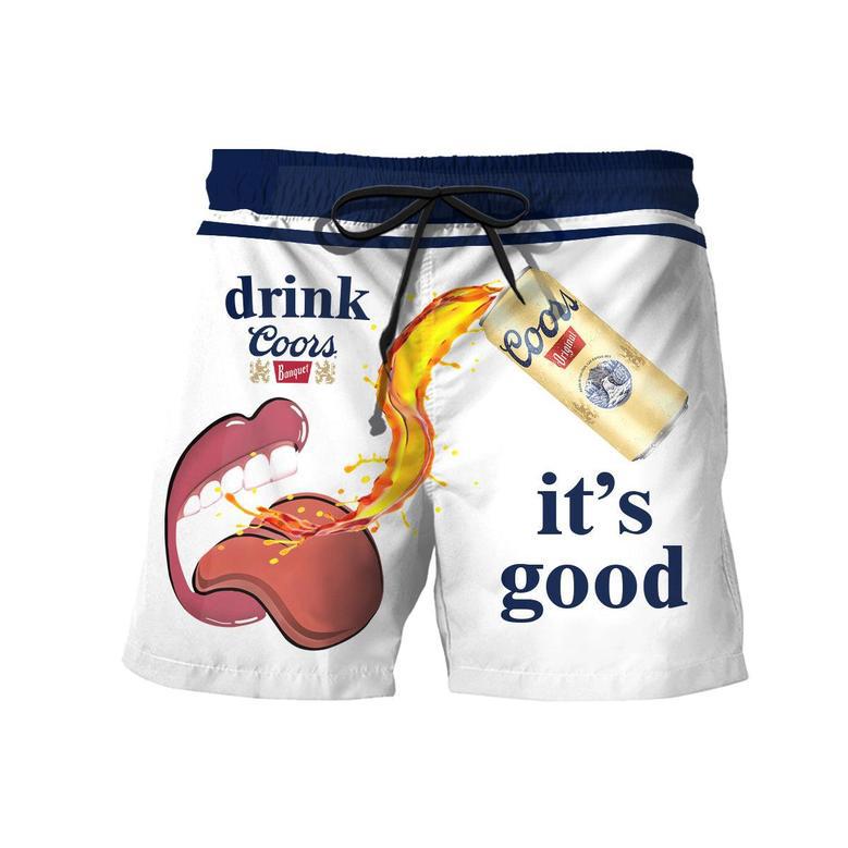 Drink Coors Banquet It's Good Swim Trunks