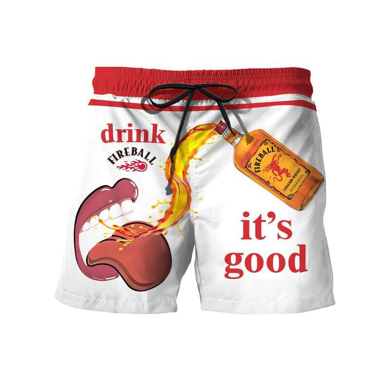 Drink Fireball It's Good Swim Trunks