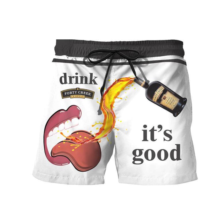 Drink Forty Creek It's Good Swim Trunks