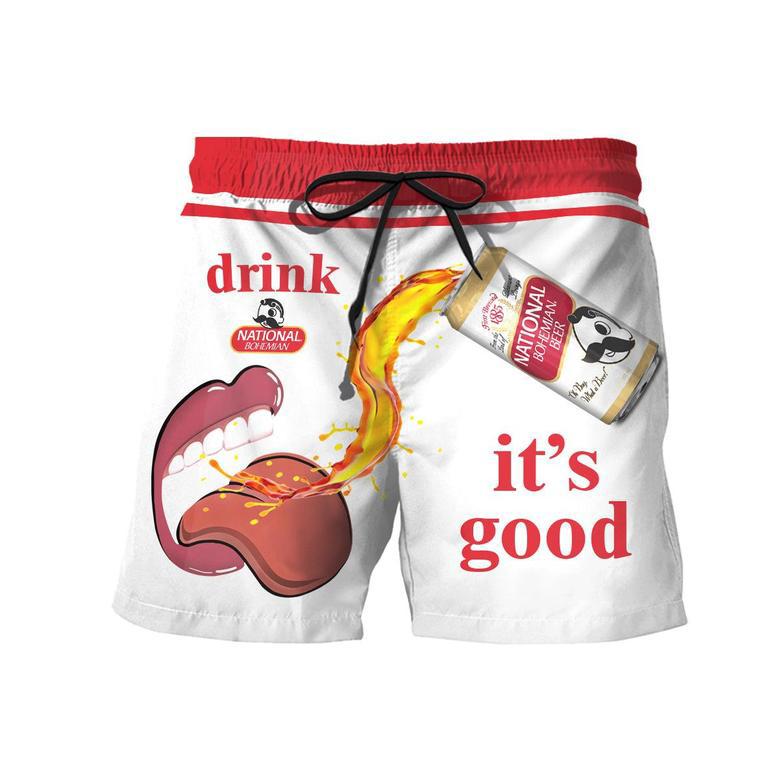 Drink National Bohemian It's Good Swim Trunks