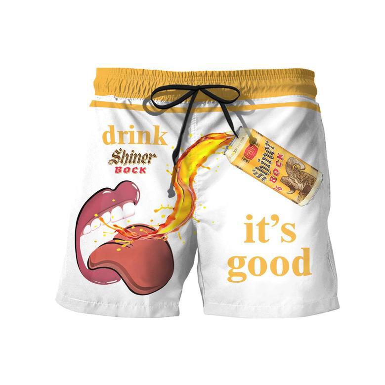 Drink Shiner Bock It's Good Swim Trunks