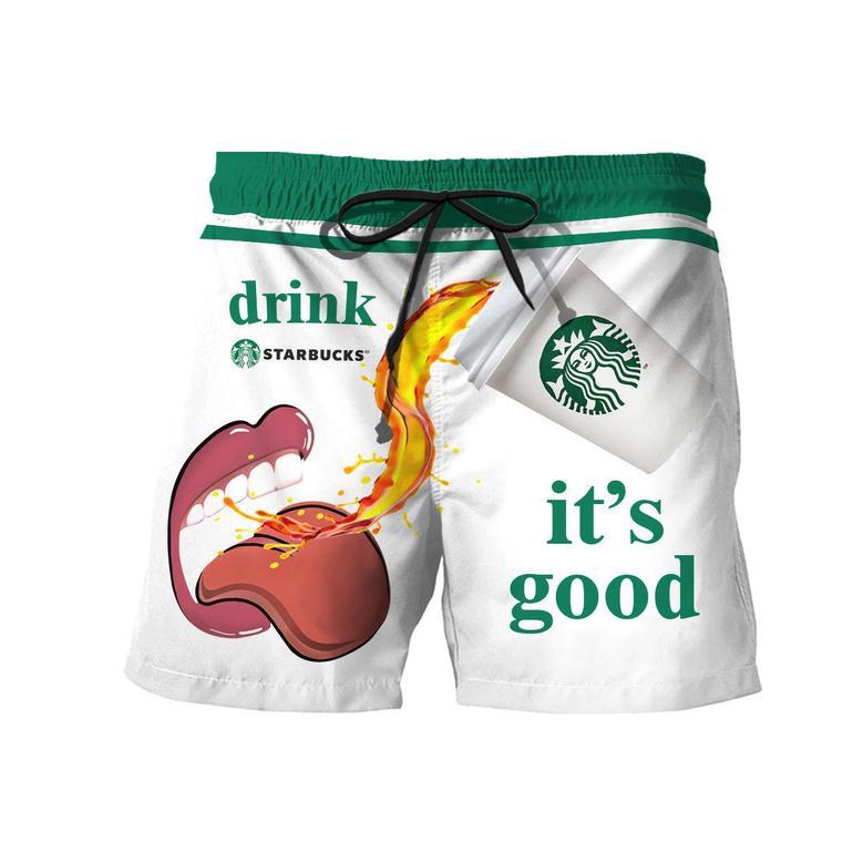 Drink Starbucks It's Good Swim Trunks